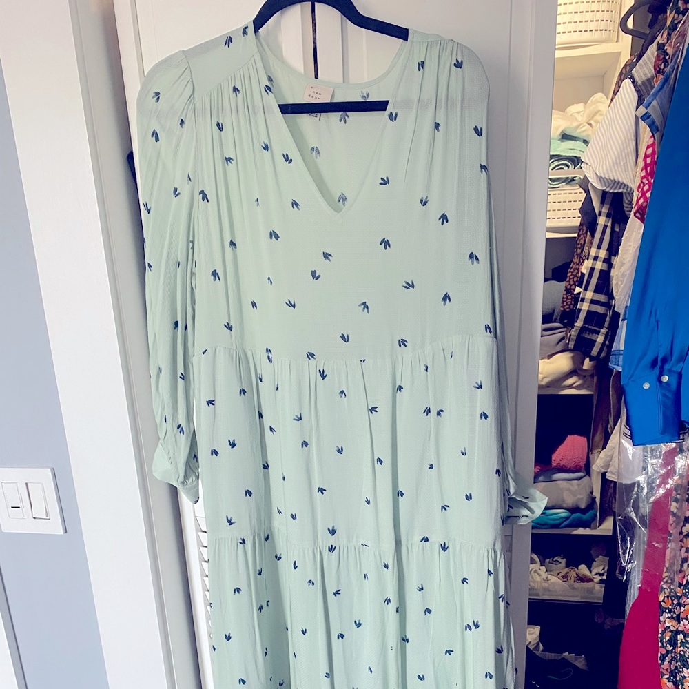 A pale green maxi dress from target